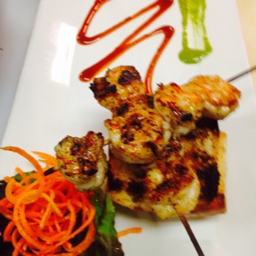 Grilled local Shrimp with fresh Chimmichuri